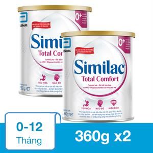 Combo 2 Hộp Sữa Bột Similac Total Comfort 0+ 360G (0 - 12 Tháng) Dành Cho Trẻ Không Dung Nạp Đường Lactose