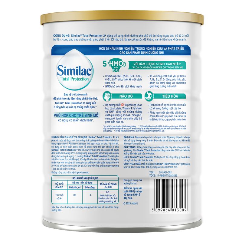Combo 6 hộp sữa bột Similac Total Protection 2+ 800g (từ 2 tuổi) - Giao bao bì ngẫu nhiên 6