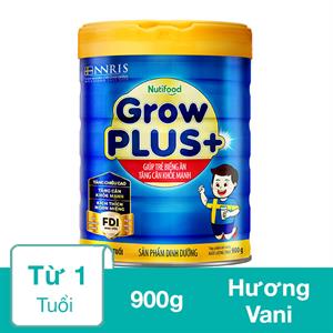 Sữa Bột Nutifood Growplus+ Xanh Hương Vani 900G (Từ 1 Tuổi) Giúp Tăng Cân