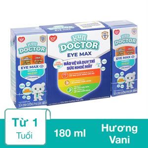 Lốc 4 Hộp Sữa Pha Sẵn Kun Doctor Eye Max Hương Vani 180 Ml (Từ 1 Tuổi)