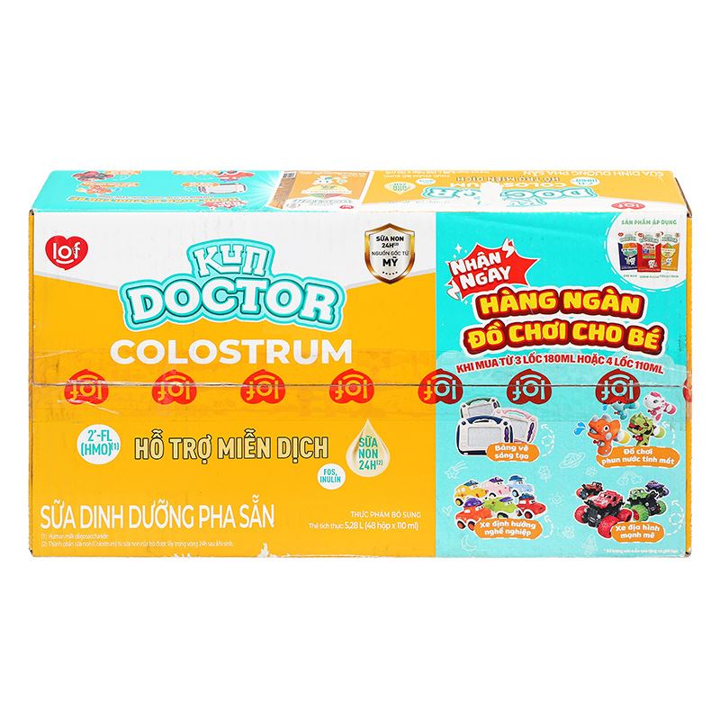 Lốc 4 hộp sữa non pha sẵn Kun Doctor Colostrum hương vani 110 ml (từ 1 tuổi) 16