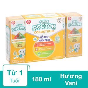 Lốc 4 Hộp Sữa Non Pha Sẵn Kun Doctor Colostrum Hương Vani 180 Ml (Từ 1 Tuổi)