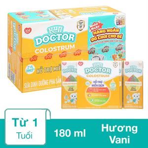 Thùng 48 Hộp Sữa Non Pha Sẵn Kun Doctor Colostrum Hương Vani 180 Ml (Từ 1 Tuổi)