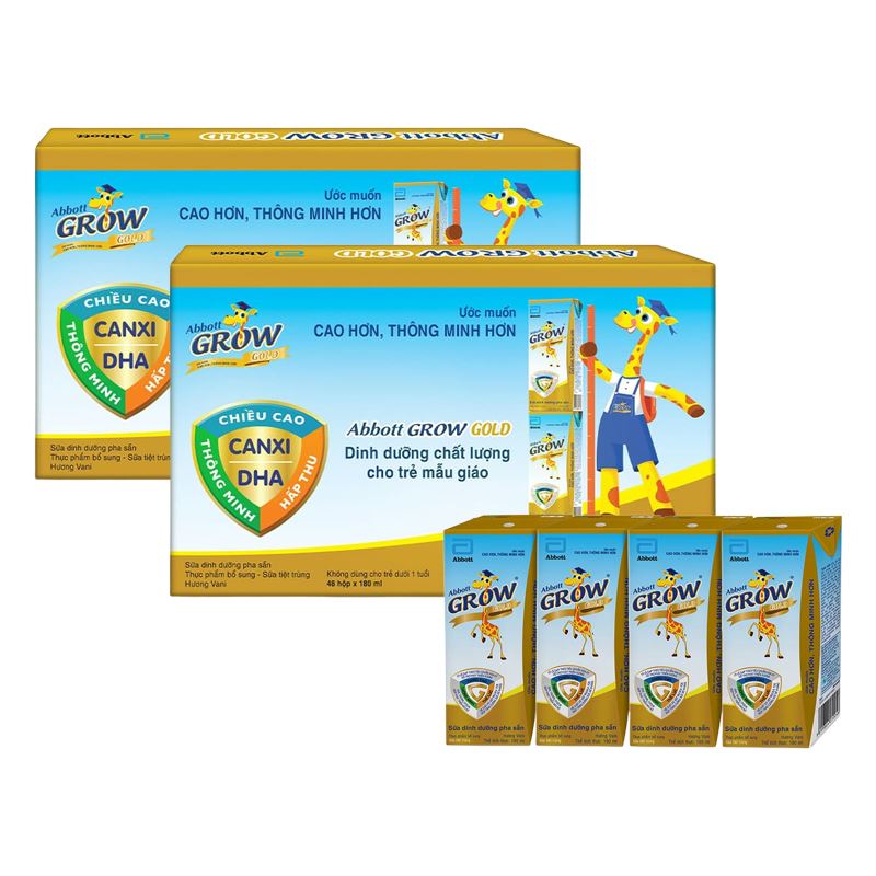 Combo 2 thùng 48 hộp sữa pha sẵn Abbott Grow Gold