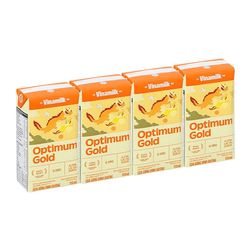 Lốc 4 hộp sữa pha sẵn Optimum Gold 110 ml (từ 1 tuổi) - Giao bao bì ngẫu nhiên 3