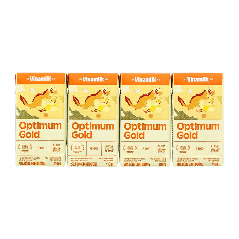 Lốc 4 hộp sữa pha sẵn Optimum Gold 110 ml (từ 1 tuổi) - Giao bao bì ngẫu nhiên 5