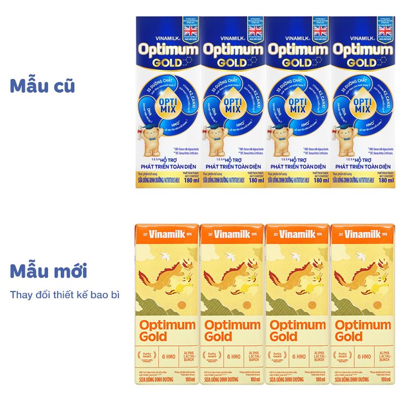 Thùng 48 hộp sữa pha sẵn Optimum Gold 180 ml (từ 1 tuổi) - Giao bao bì ngẫu nhiên 3