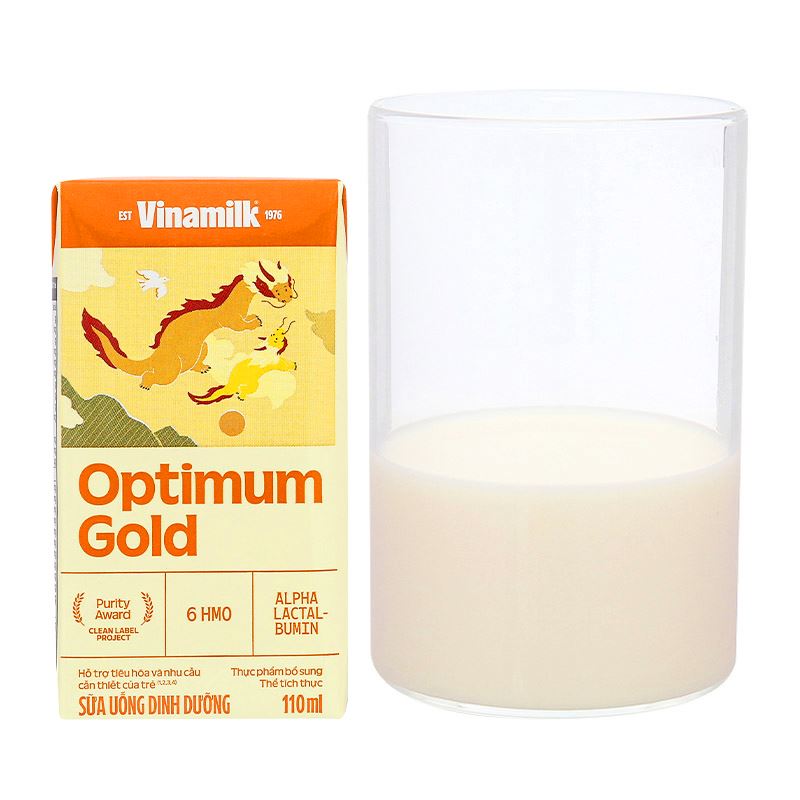 Lốc 4 hộp sữa pha sẵn Optimum Gold 110 ml (từ 1 tuổi) - Giao bao bì ngẫu nhiên 30