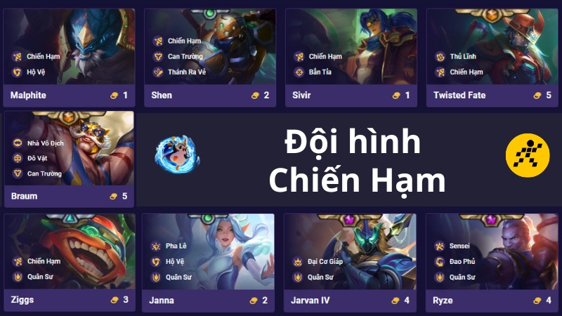 Cách chơi đội hình Chiến Hạm DTCL mùa 15 K.O Đại Chiến Anh Hùng
