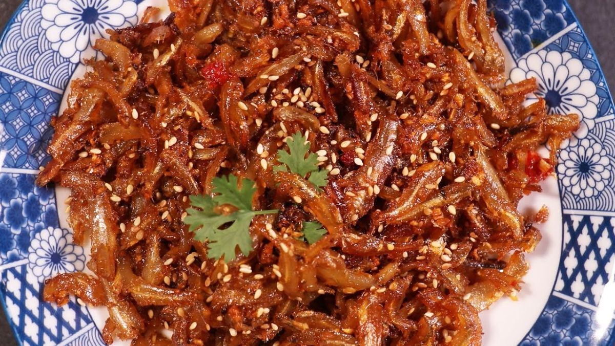 Cá cơm khô rim mắm đường