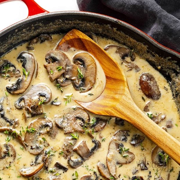 Công thức sốt kem nấm ngon cho món beefsteak, mì Ý với chảo inox