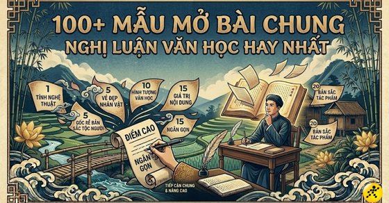 100+ Mẫu mở bài chung cho nghị luận văn học hay nhất điểm cao ngắn gọn