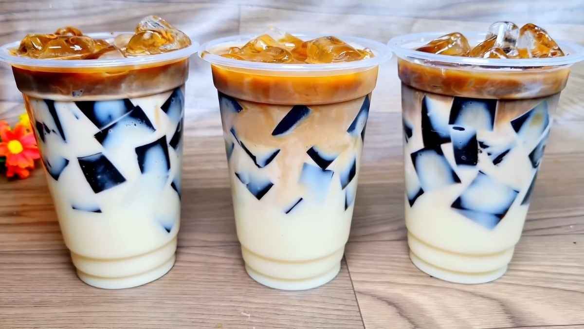 Cà phê sữa tươi sương sáo