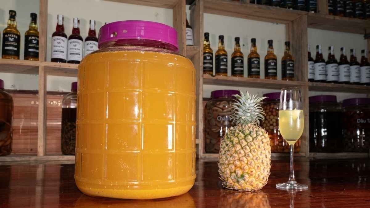 Cách ngâm rượu dứa
