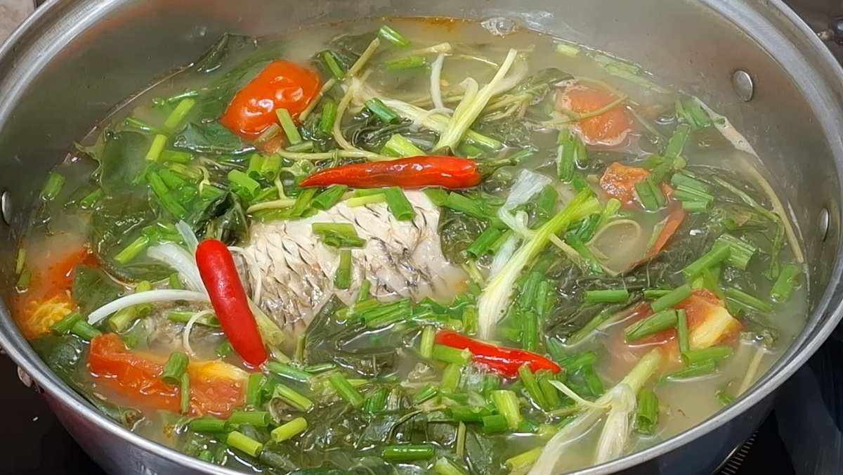 Canh rau diếp cá