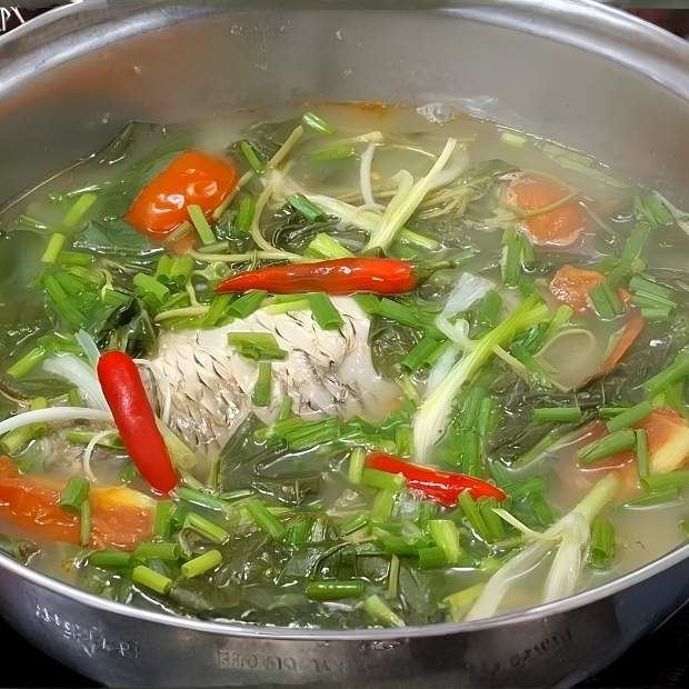 Canh rau diếp cá
