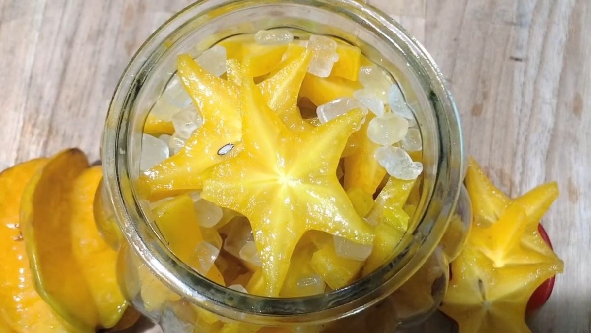 khế chua ngâm đường phèn