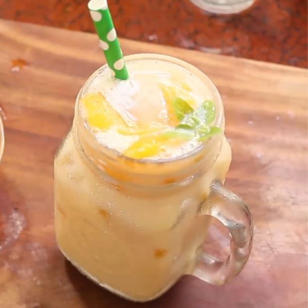 Công thức pha trà đào sữa