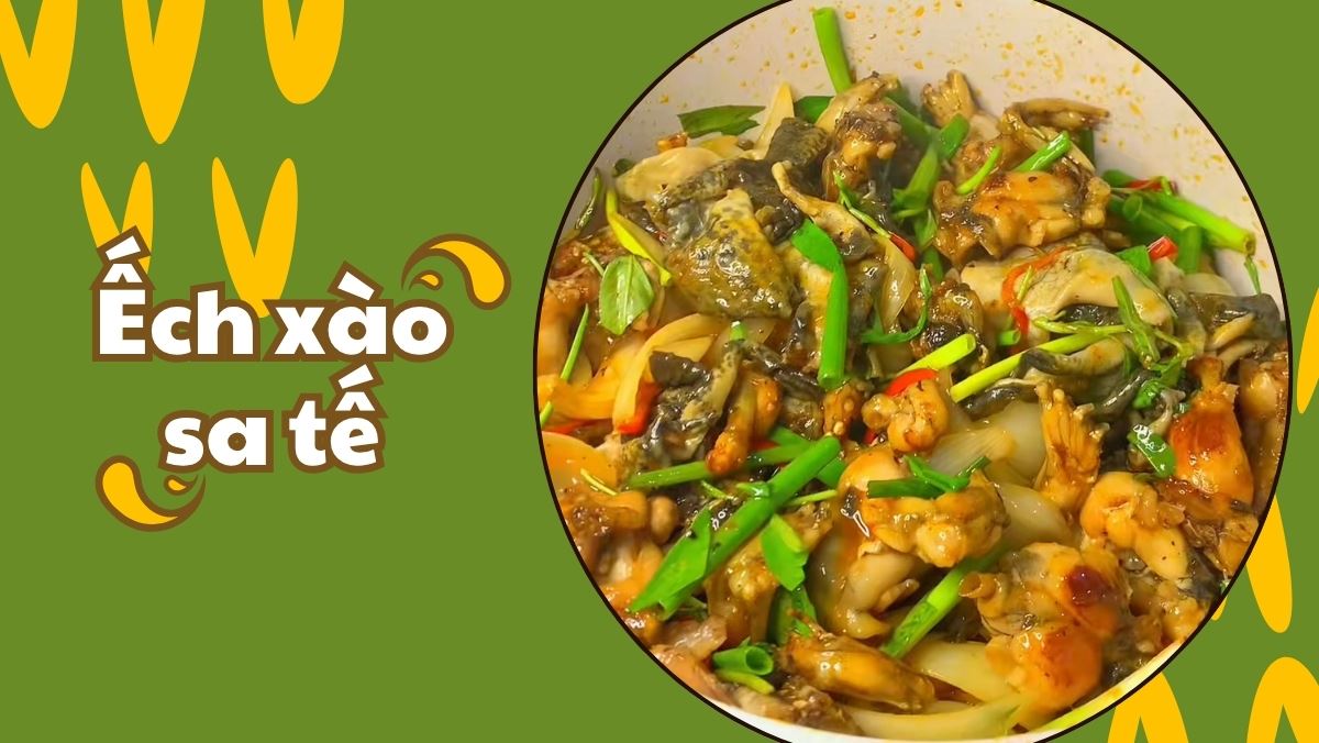ếch xào sa tế