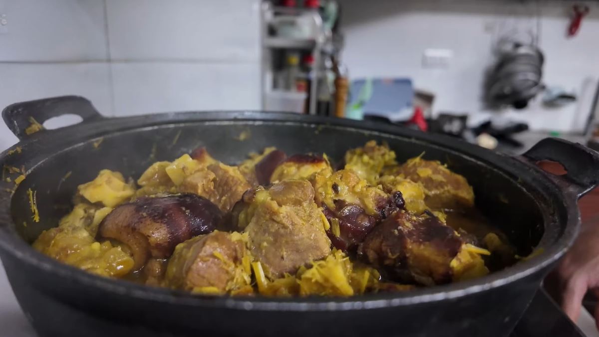 thịt lợn nấu giả cầy