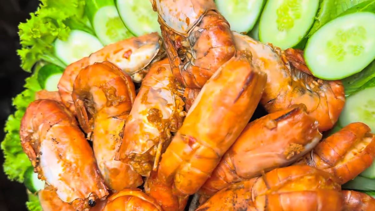 tôm càng xanh rang muối ớt