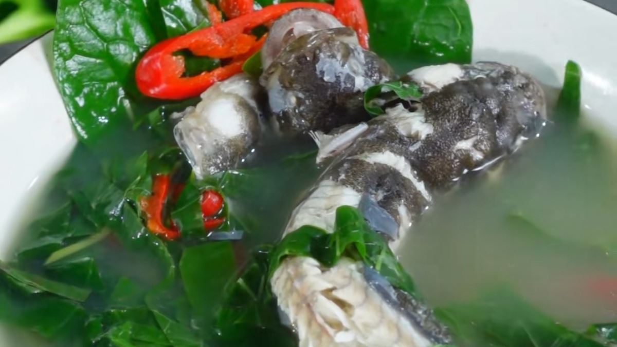 cá bớp nấu lá lốt