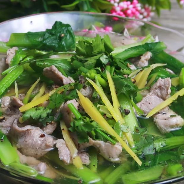 Cách nấu canh cải xanh với gừng thanh mát, ấm nóng, cho những ngày se lạnh