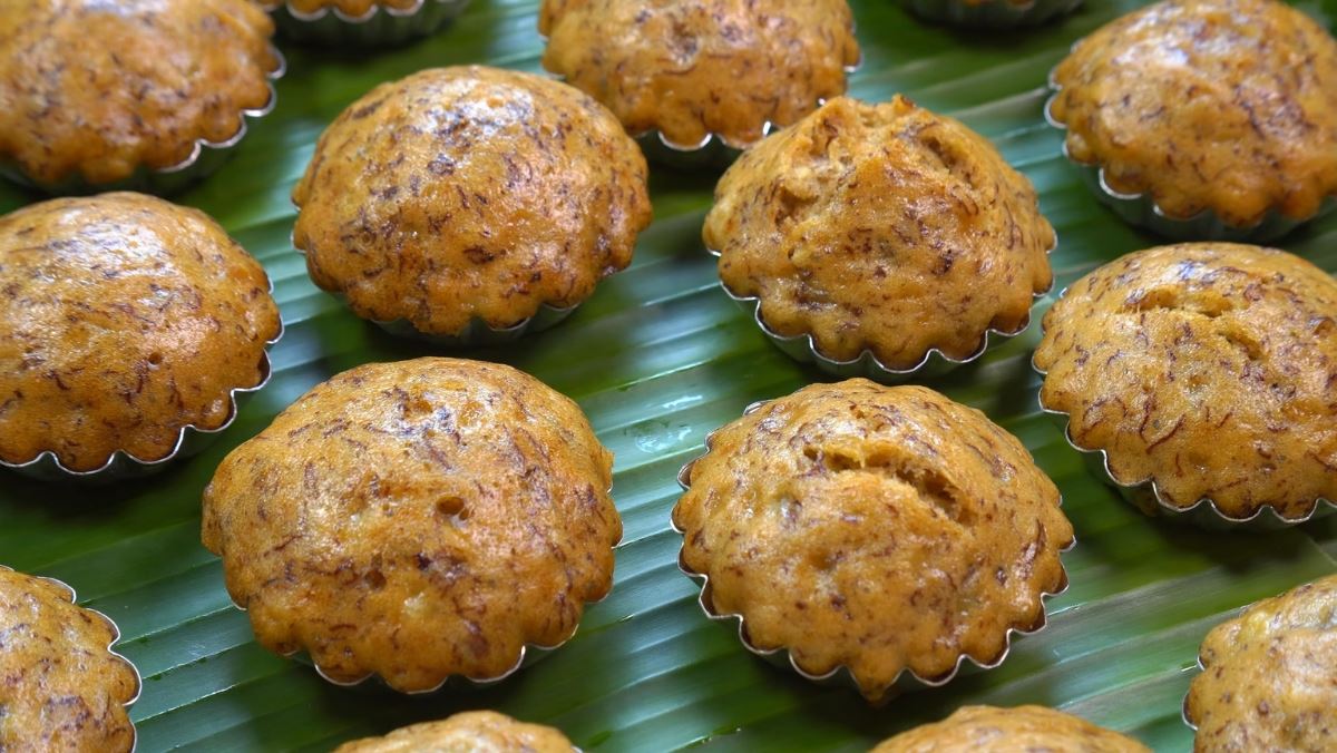 Cách làm bánh chuối hấp bột mì
