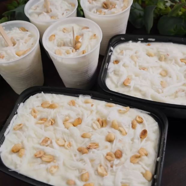 cách làm kem chuối bột năng