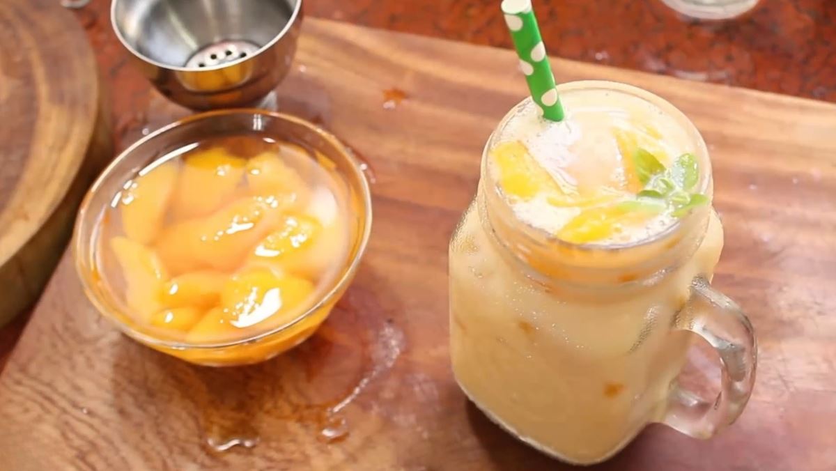 Công thức pha trà đào sữa