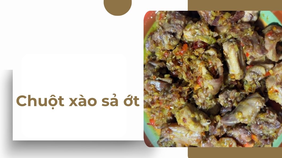 chuột xào sả ớt