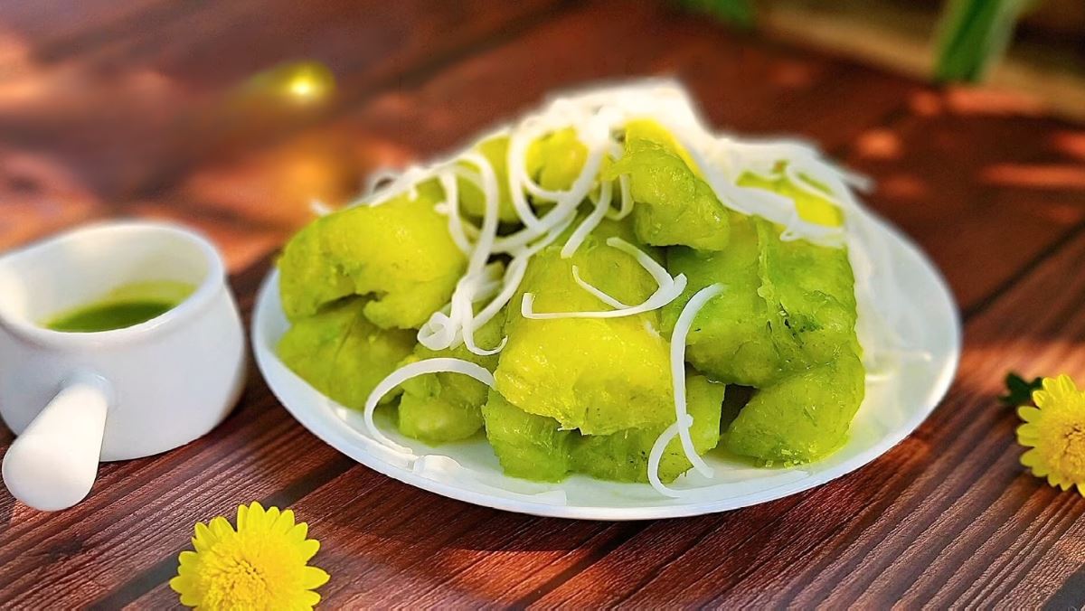 Cách làm sắn hấp cốt dừa lá nếp