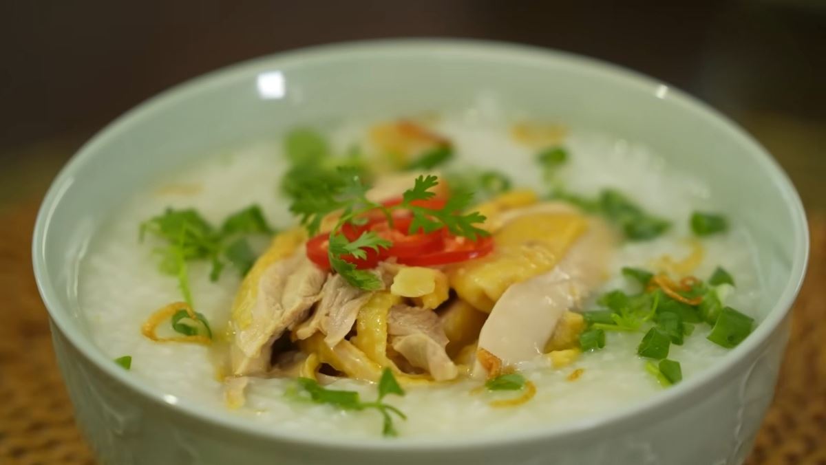 cháo gà miền Bắc