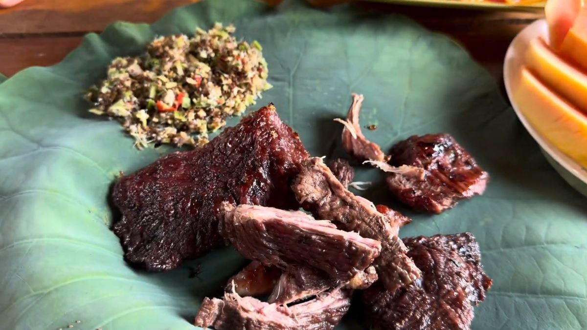 Cách làm bò nướng kiến vàng