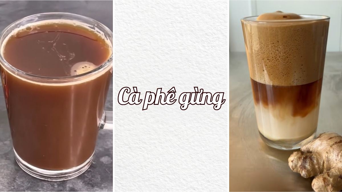 2 cách pha cà phê gừng, cà phê gừng giảm cân