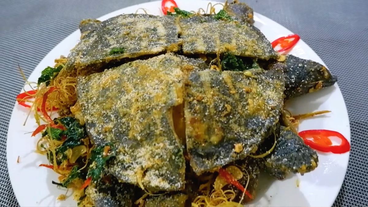 Cách làm ba ba rang muối