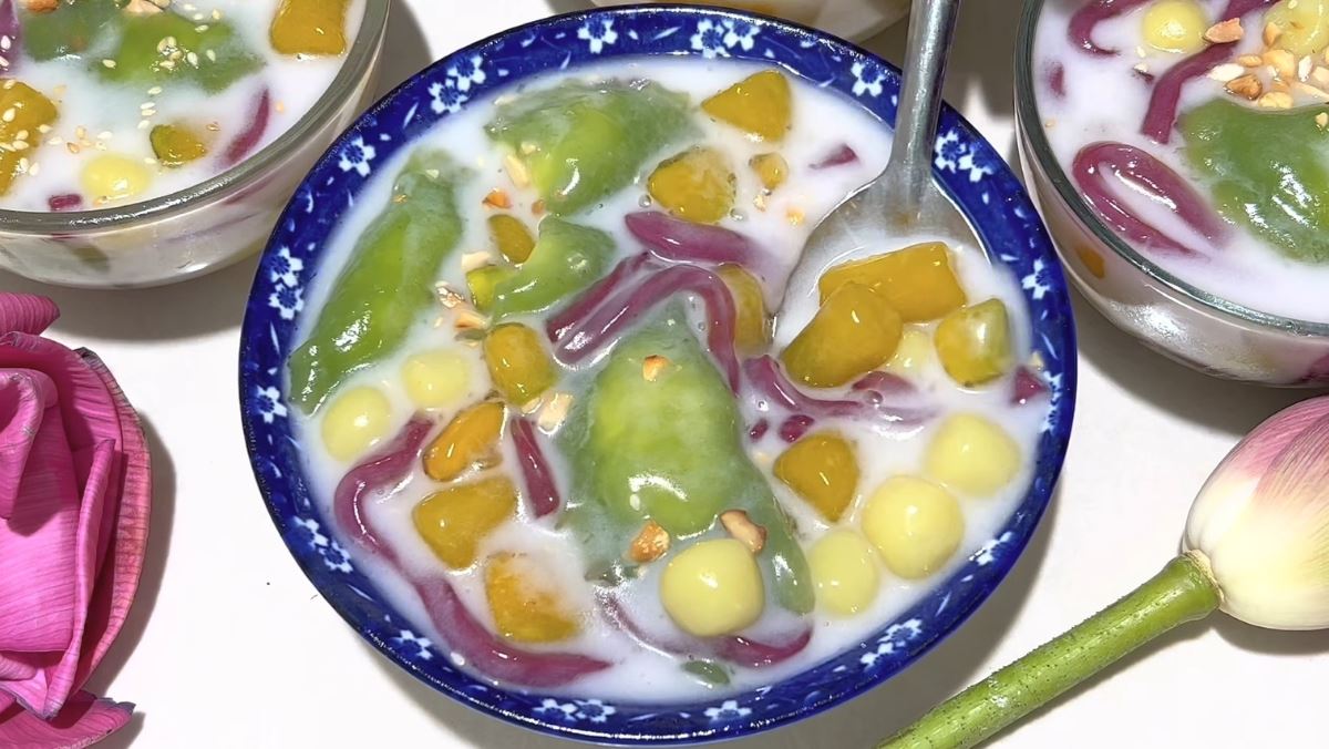 Cách nấu chè khoai dẻo thập cẩm