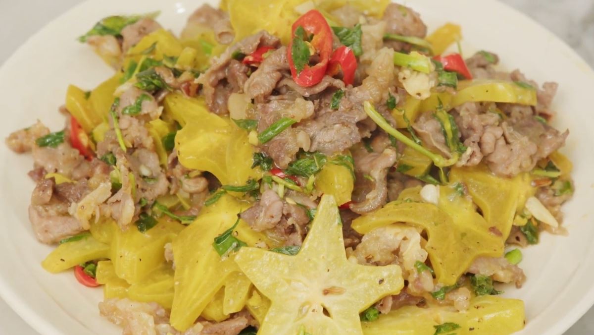 Cách làm thịt bò xào khế