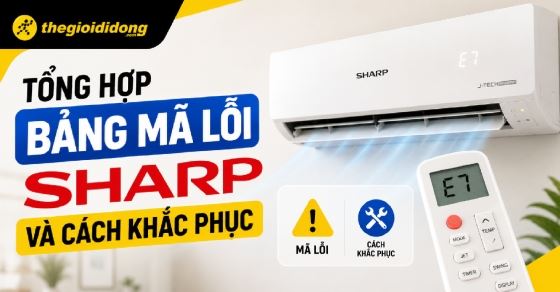 Tổng hợp bảng mã lỗi máy lạnh Sharp và cách khắc phục chi tiết