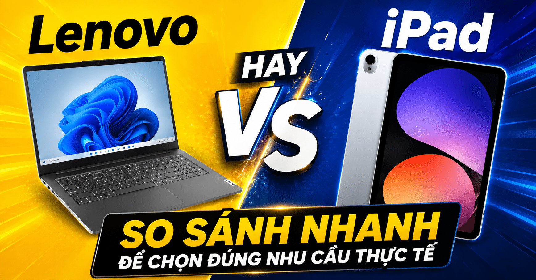 Chọn mua Lenovo hay iPad: So sánh nhanh để chọn đúng nhu cầu thực tế