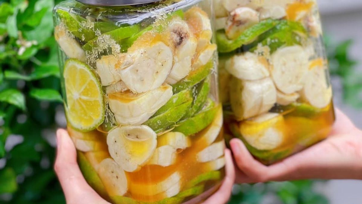 Cách ngâm chuối chanh đường phèn