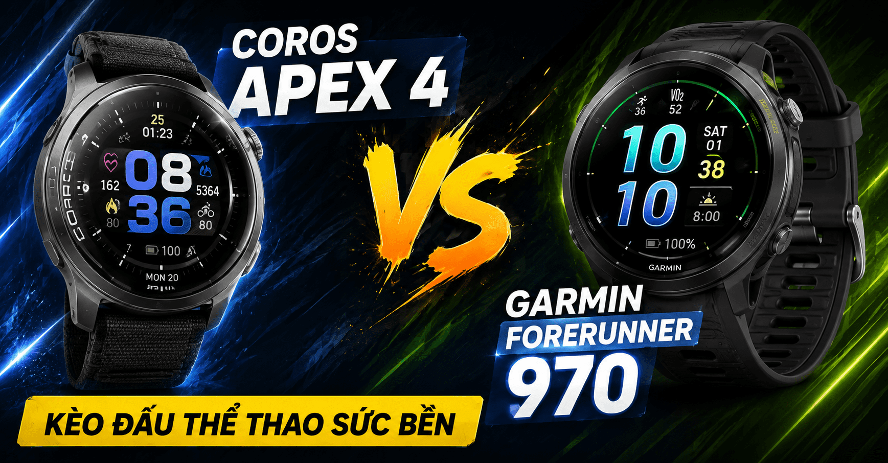 So sánh Coros Apex 4 vs Garmin Forerunner 970: Kèo đấu sức bền