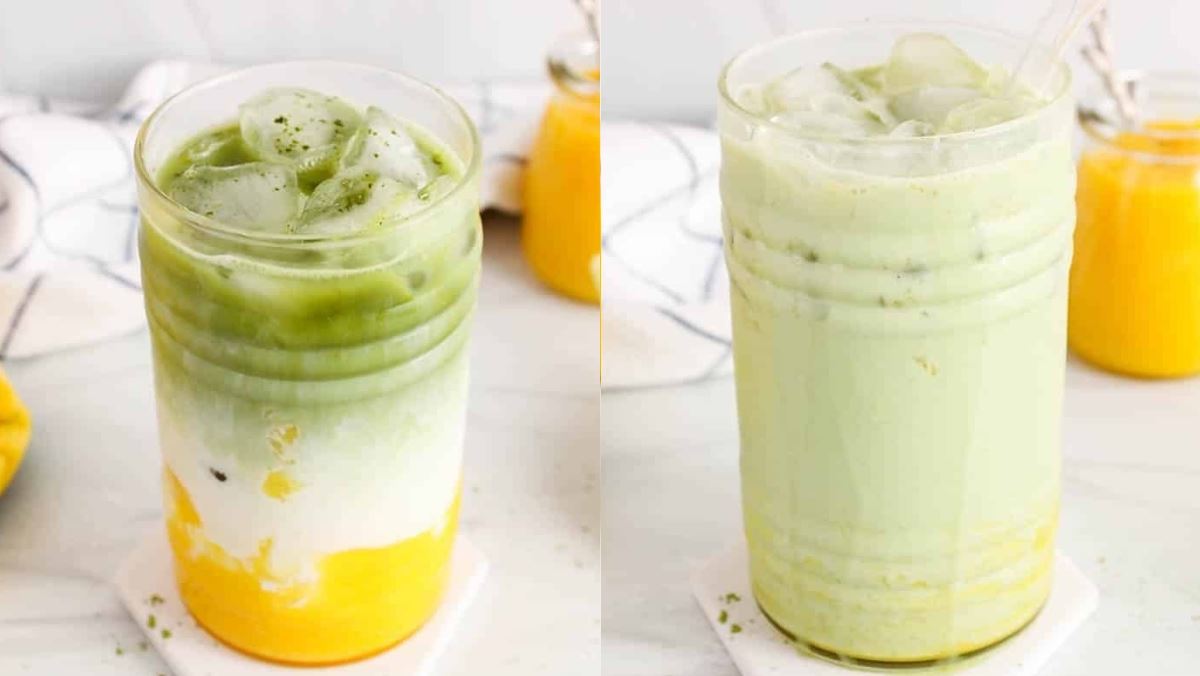 Cách pha chế matcha xoài latte