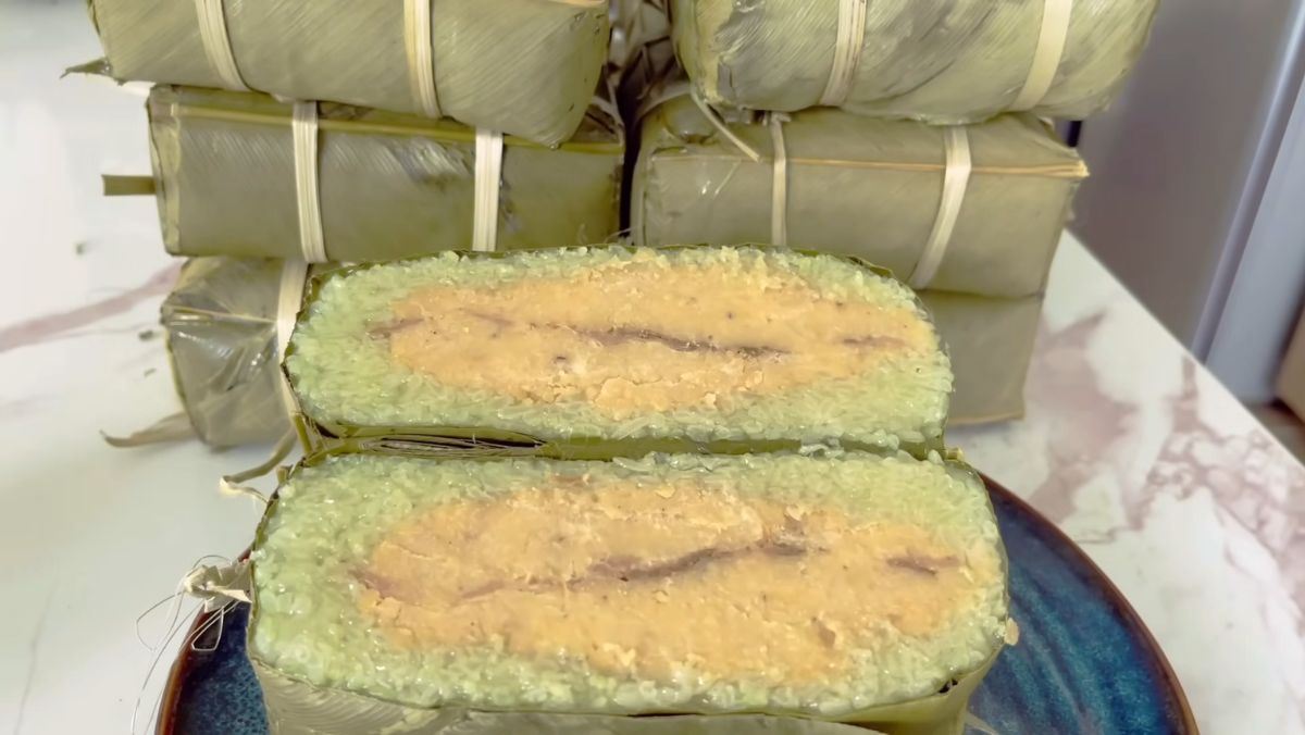 cách làm bánh chưng xanh bằng lá riềng