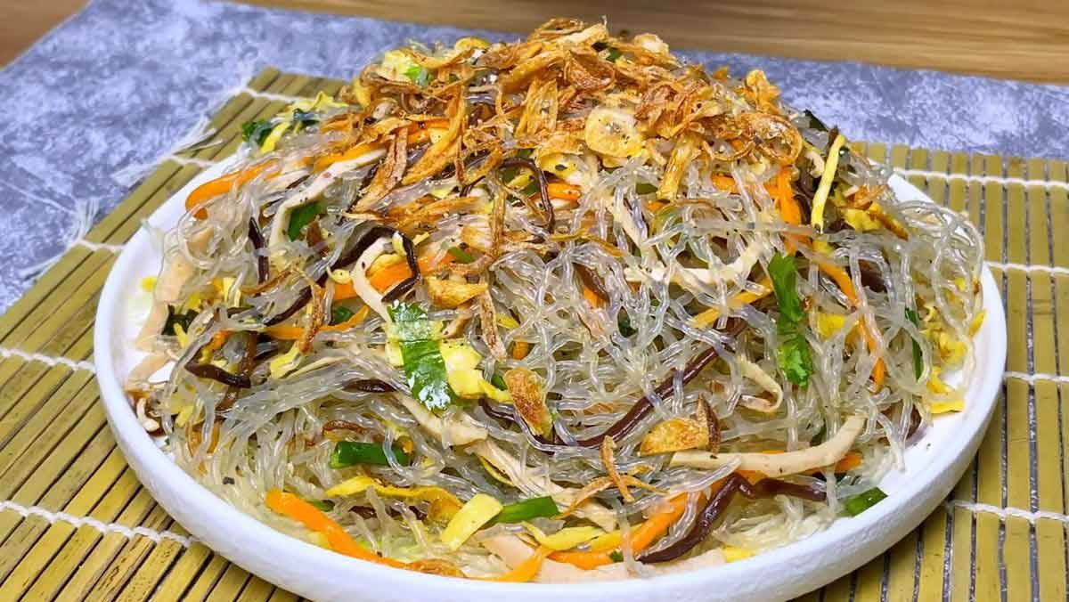 Cách xào miến dong ngon