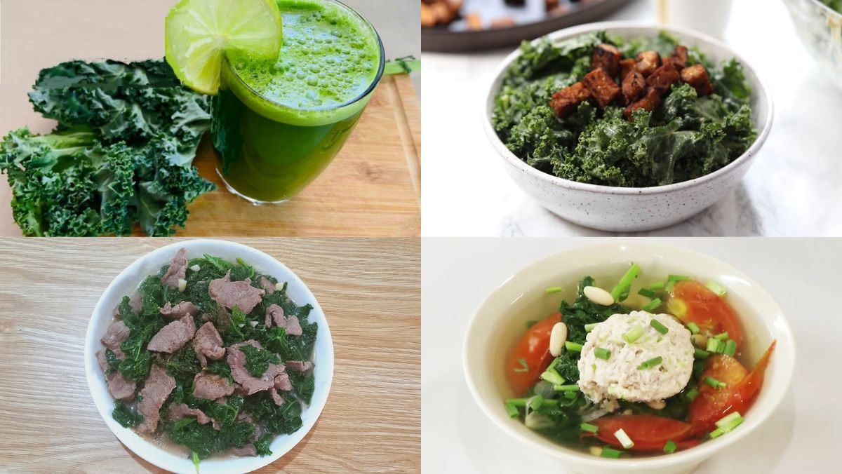 cải xoăn kale làm món gì