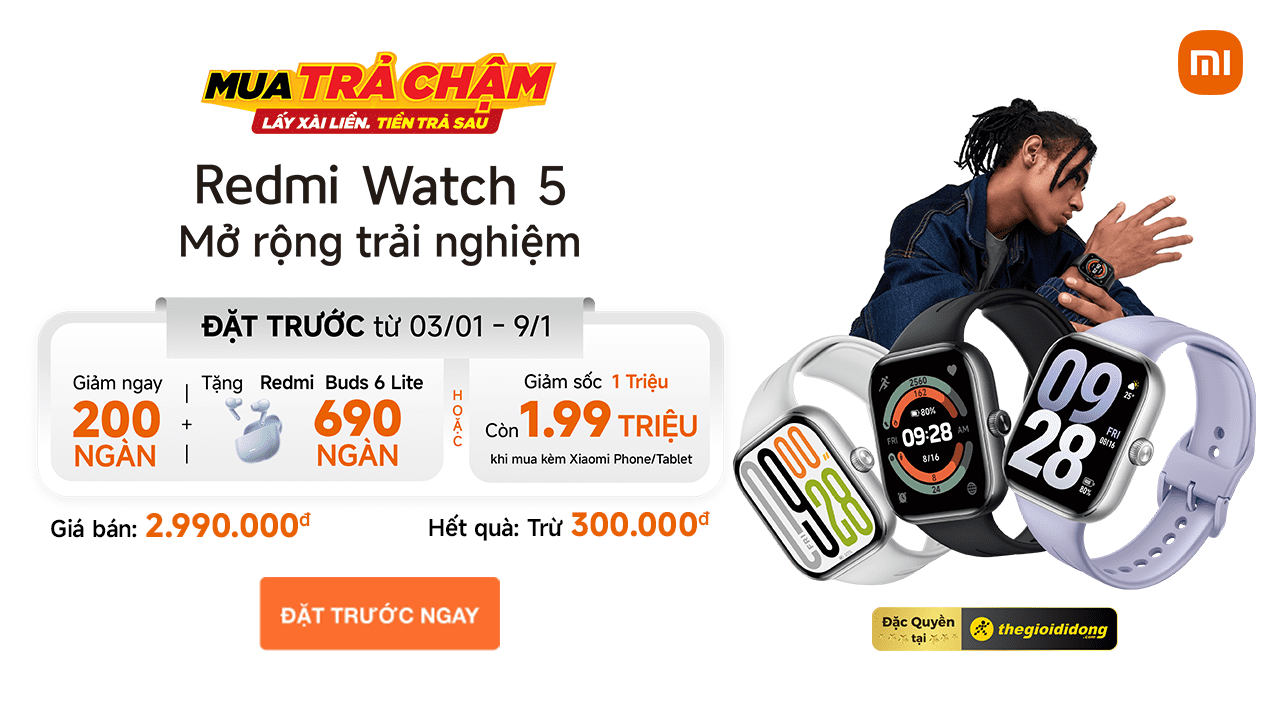 Đồng hồ thông minh Xiaomi Redmi Watch 5 - giá rẻ