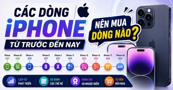 Các dòng iPhone từ trước đến nay đầy đủ nhất - Nên mua dòng nào?