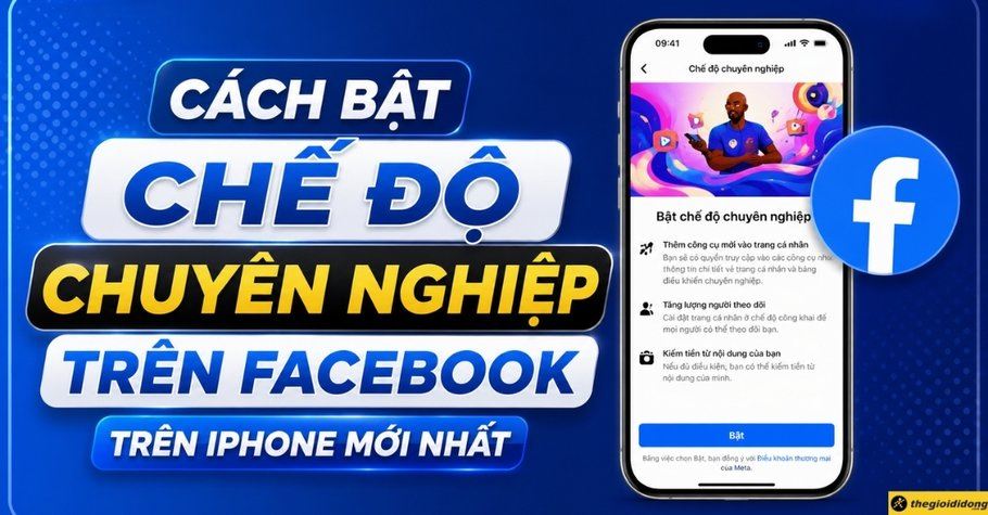 Cách bật chế độ chuyên nghiệp trên Facebook trên iPhone mới nhất