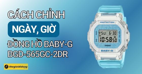 Hướng dẫn sử dụng, chỉnh giờ đồng hồ Baby-G BGD-565GC-2DR